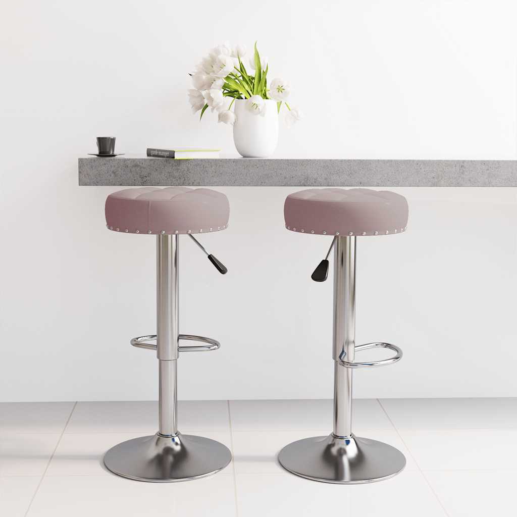 Bar Stool Set of 2 Taupe