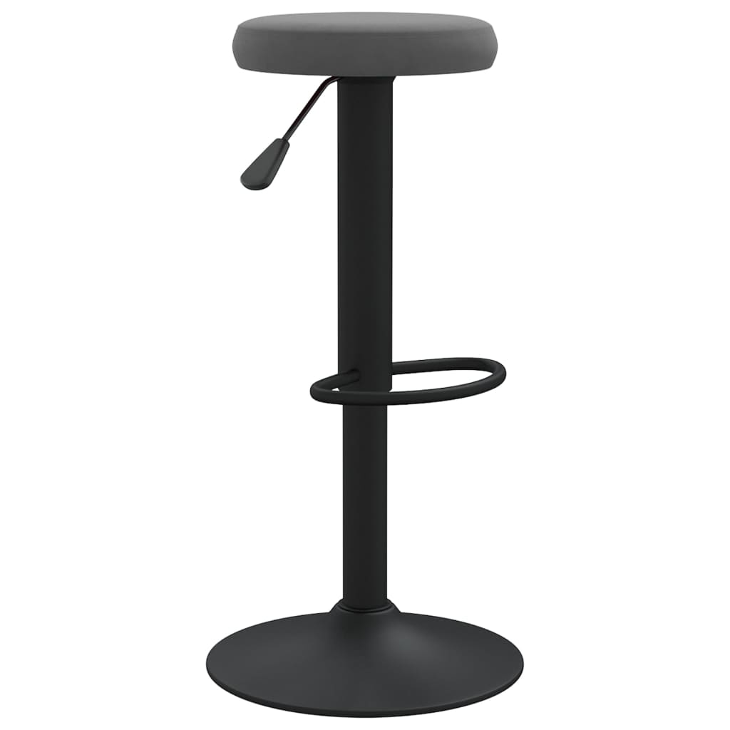 Bar Stool Set of 2 Dark Gray