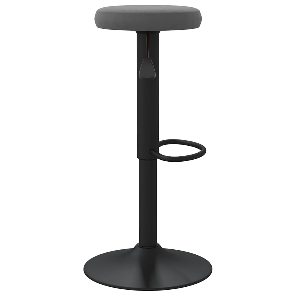 Bar Stool Set of 2 Dark Gray