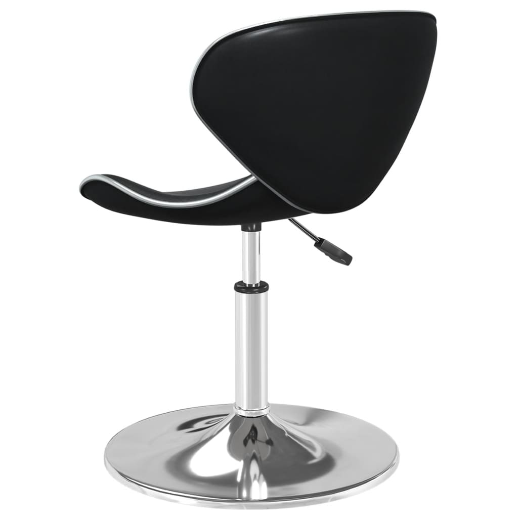 Bar Stool Black Faux leather, chromed steel Adjustable Swivel