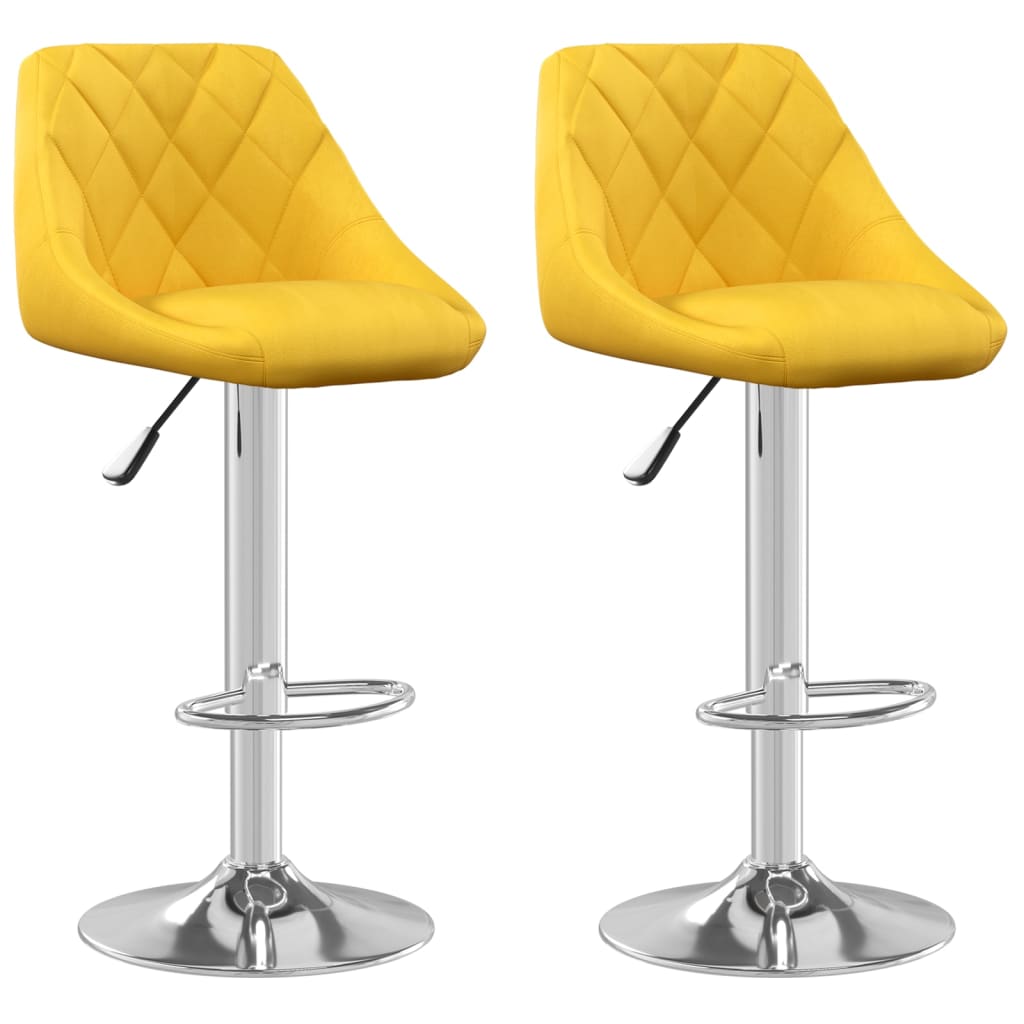 Bar Stool Set of 2 Mustard yellow
