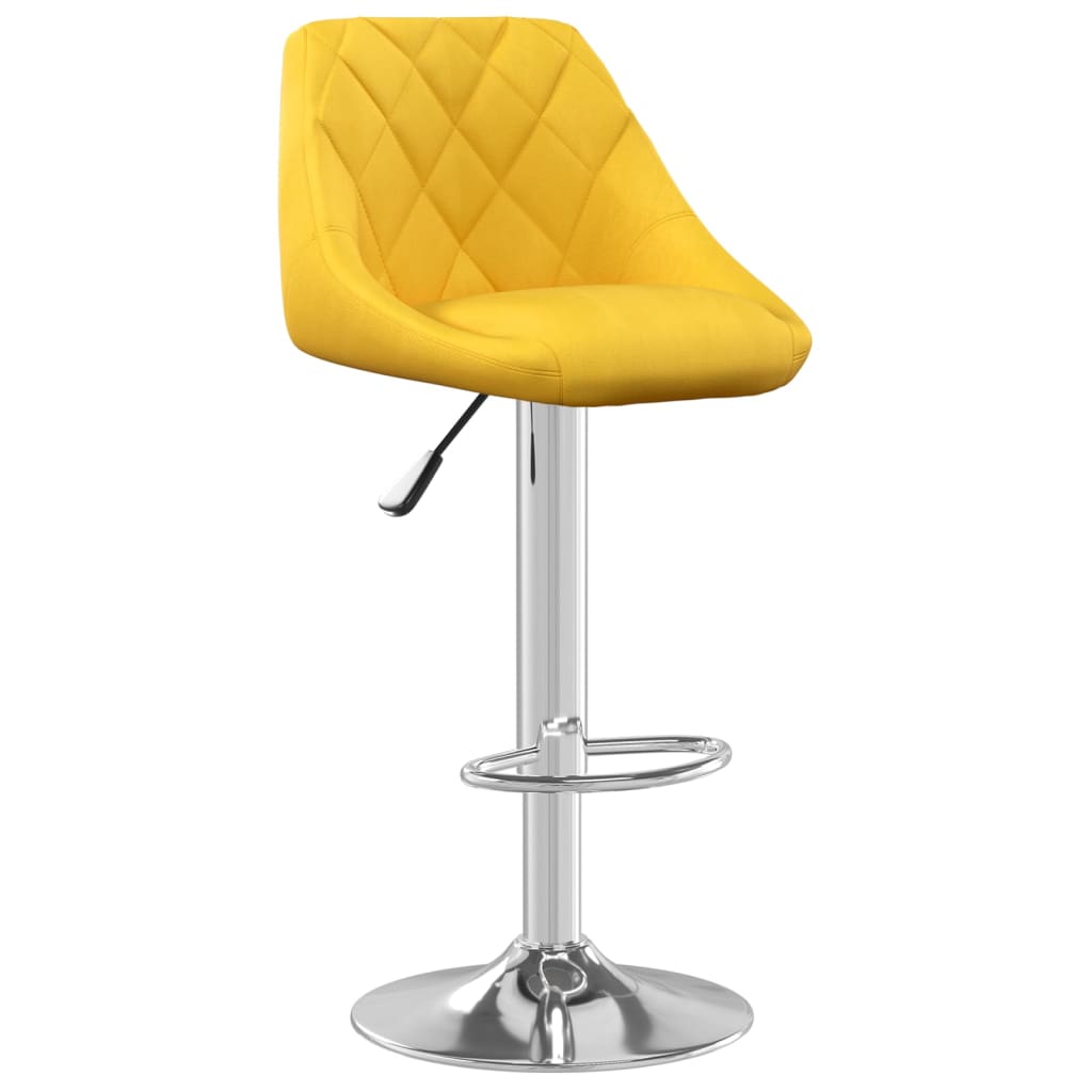Bar Stool Set of 2 Mustard yellow