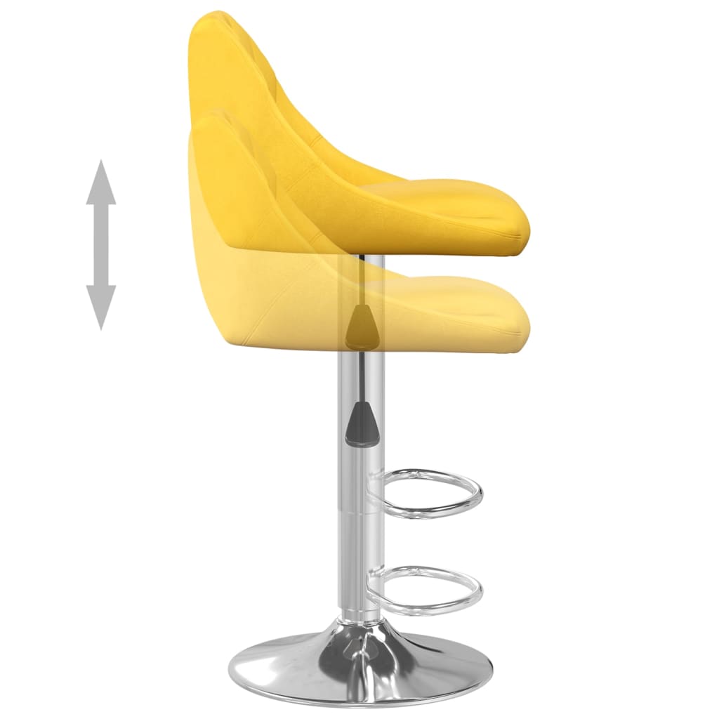 Bar Stool Set of 2 Mustard yellow