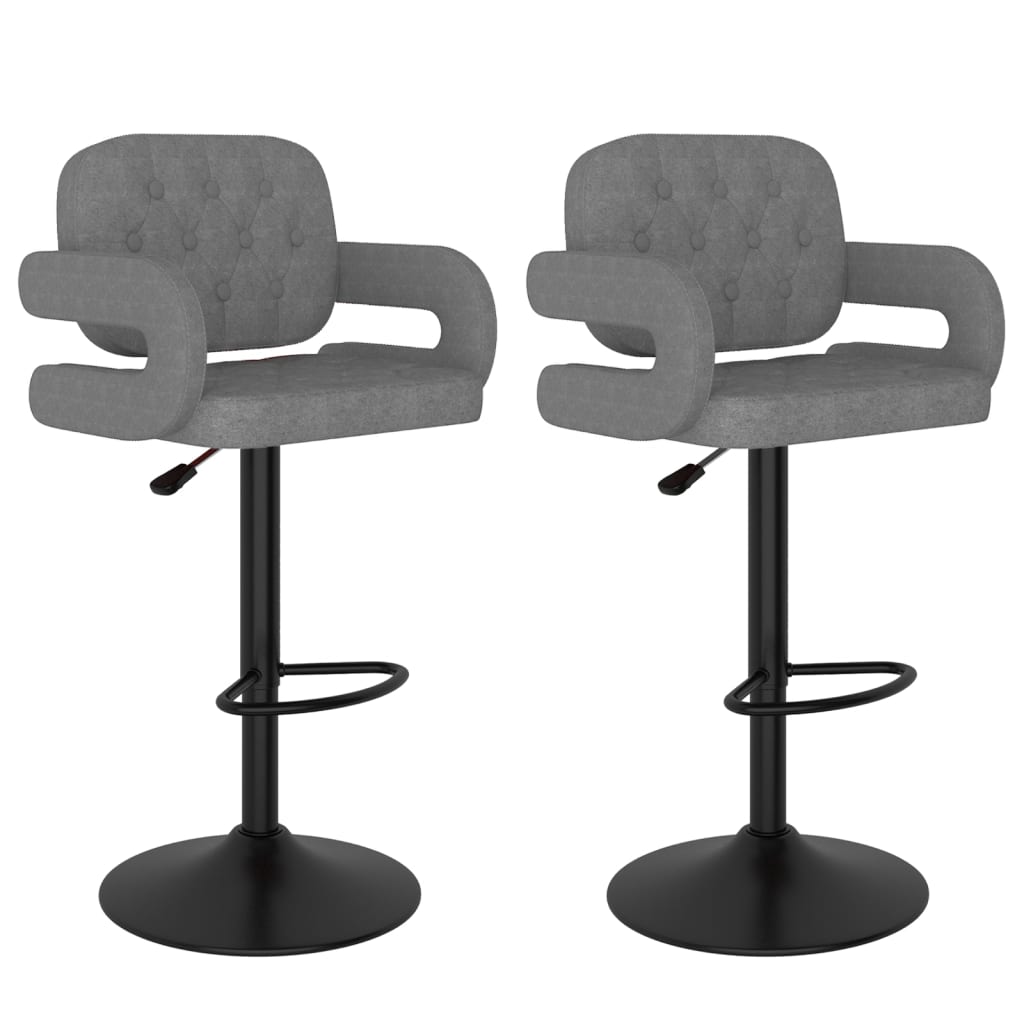 Bar Stool Set of 2 Light grey