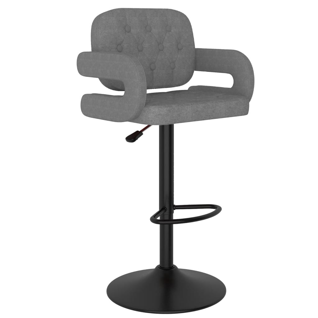 Bar Stool Set of 2 Light grey