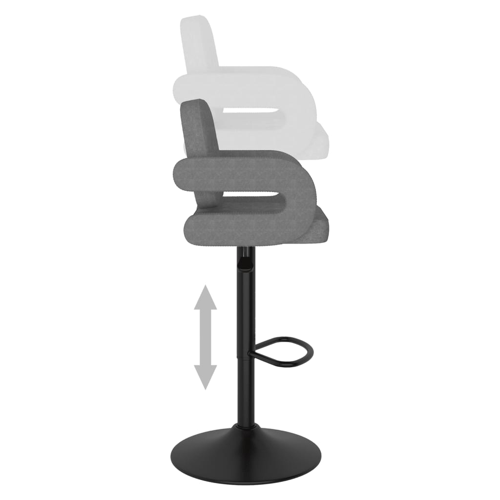 Bar Stool Set of 2 Light grey