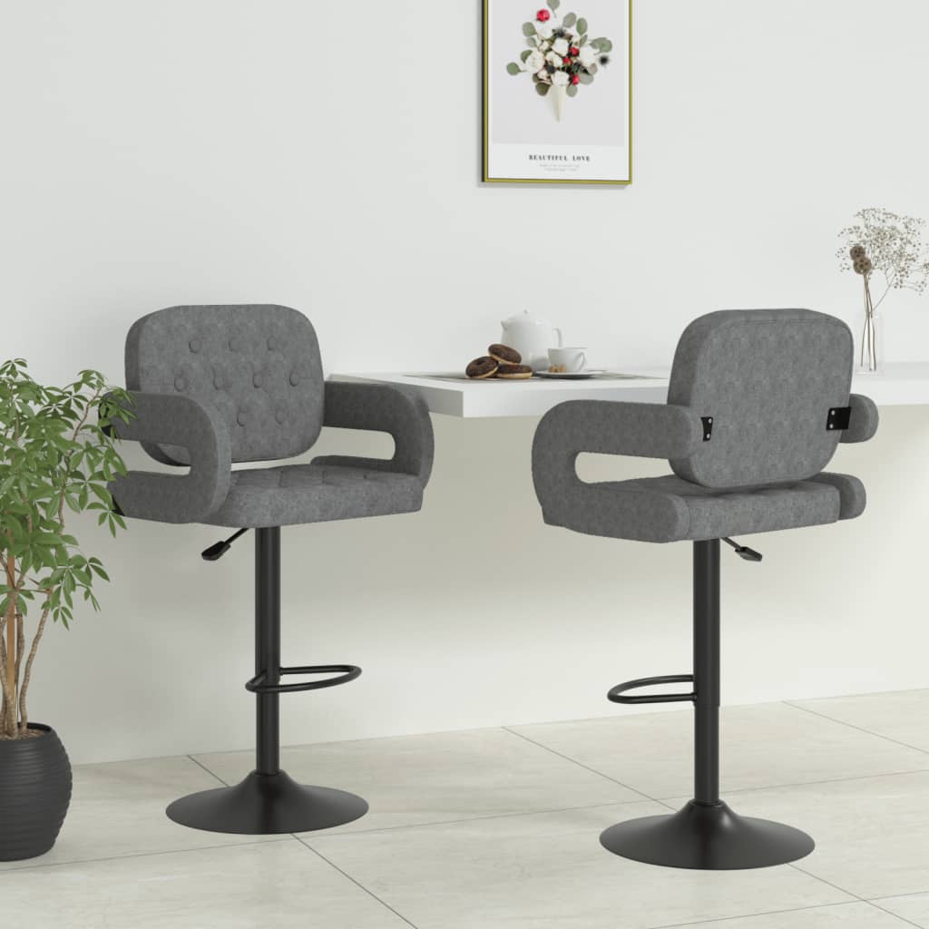 Bar Stool Set of 2 Light grey