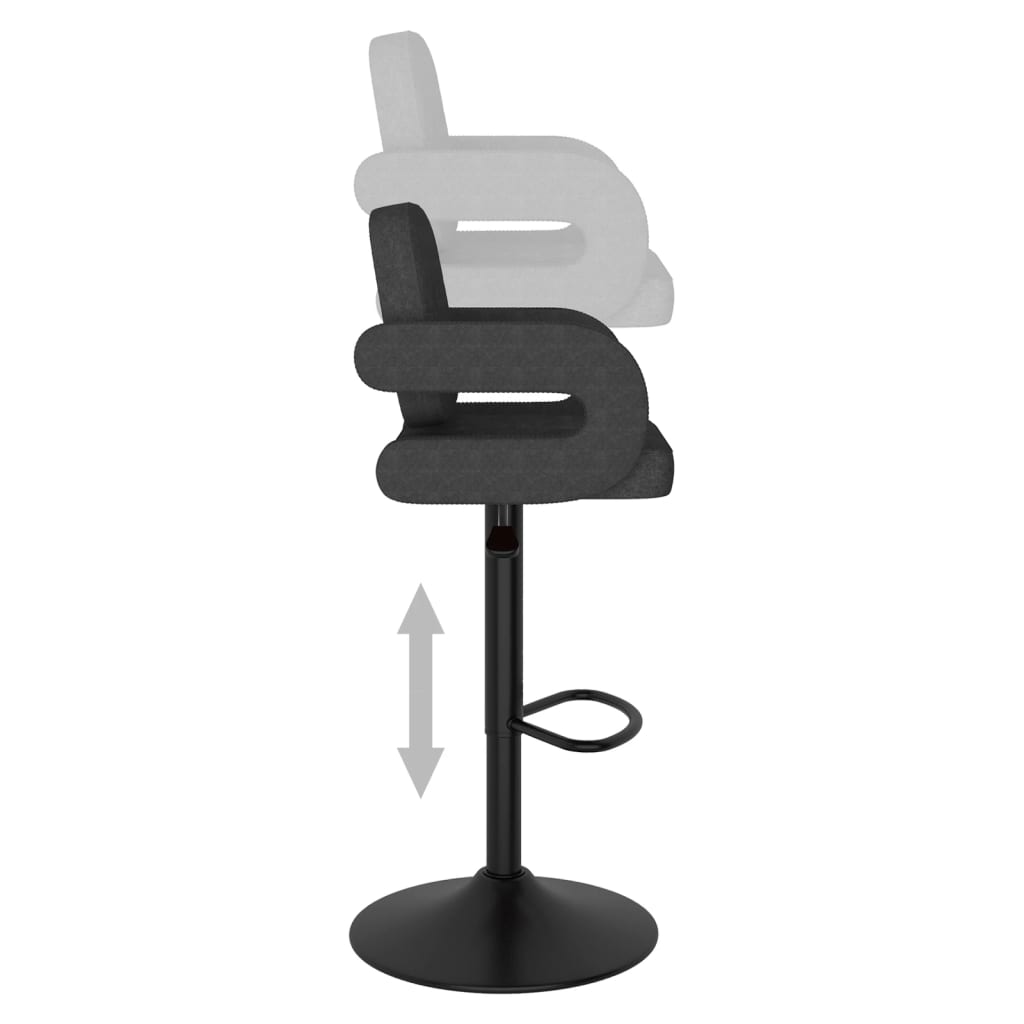 Bar Stool Set of 2 Dark grey