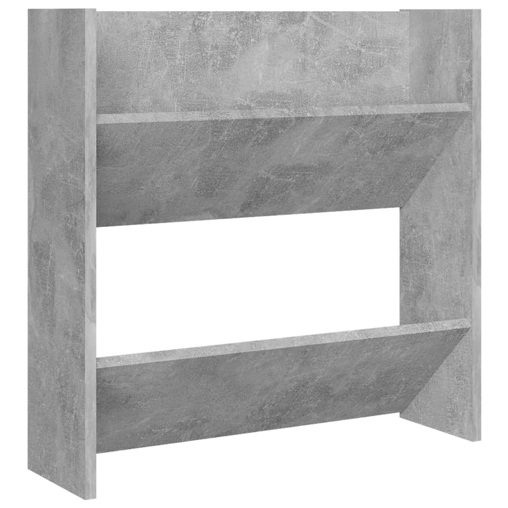 Wall Shoe Cabinets 4 pcs Concrete Gray 23.6"x7.1"x23.6" Engineered Wood