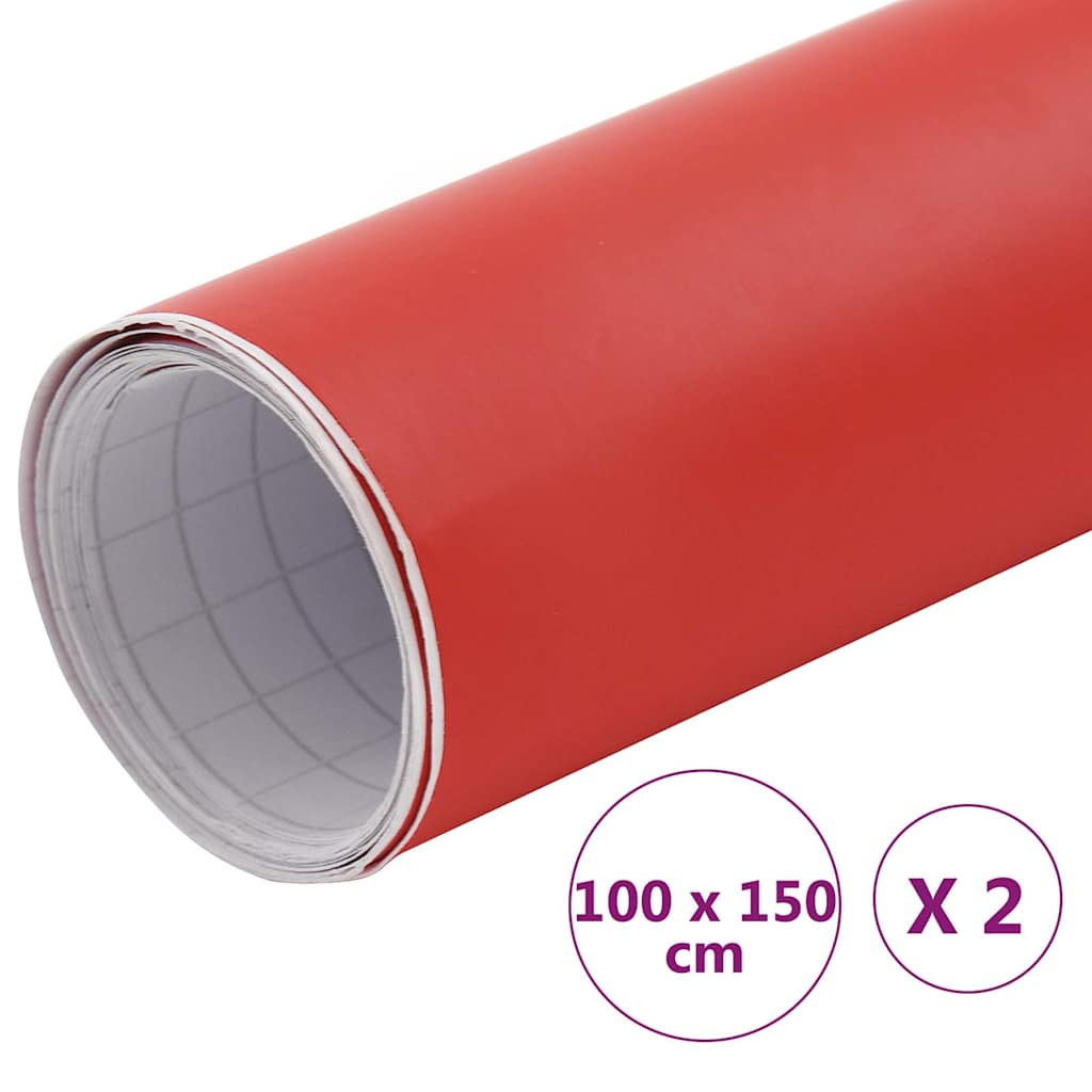 Car Films 2 pcs Matt Red 39.4x59.1"