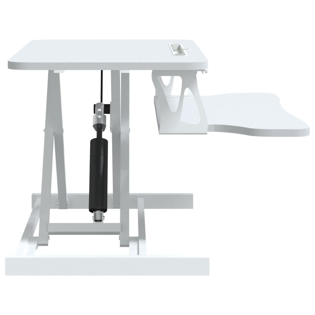 Adjustable Workstation White Steel, Engineered wood Adjustable