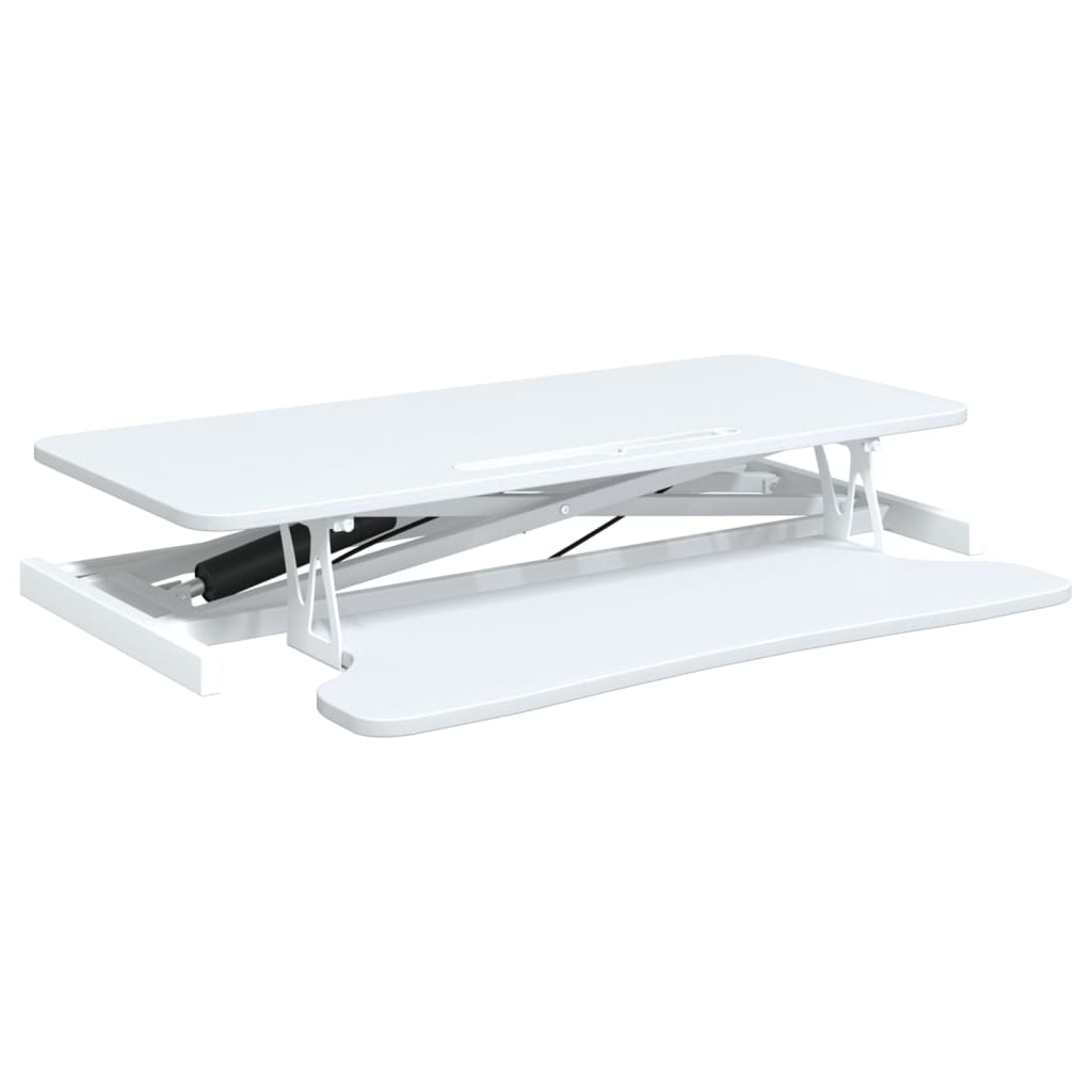 Adjustable Workstation White Steel, Engineered wood Standard