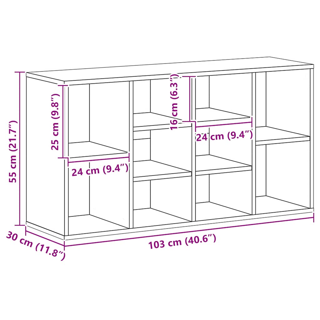 Shoe Bench White 40.6x11.8x21.7" Engineered Wood