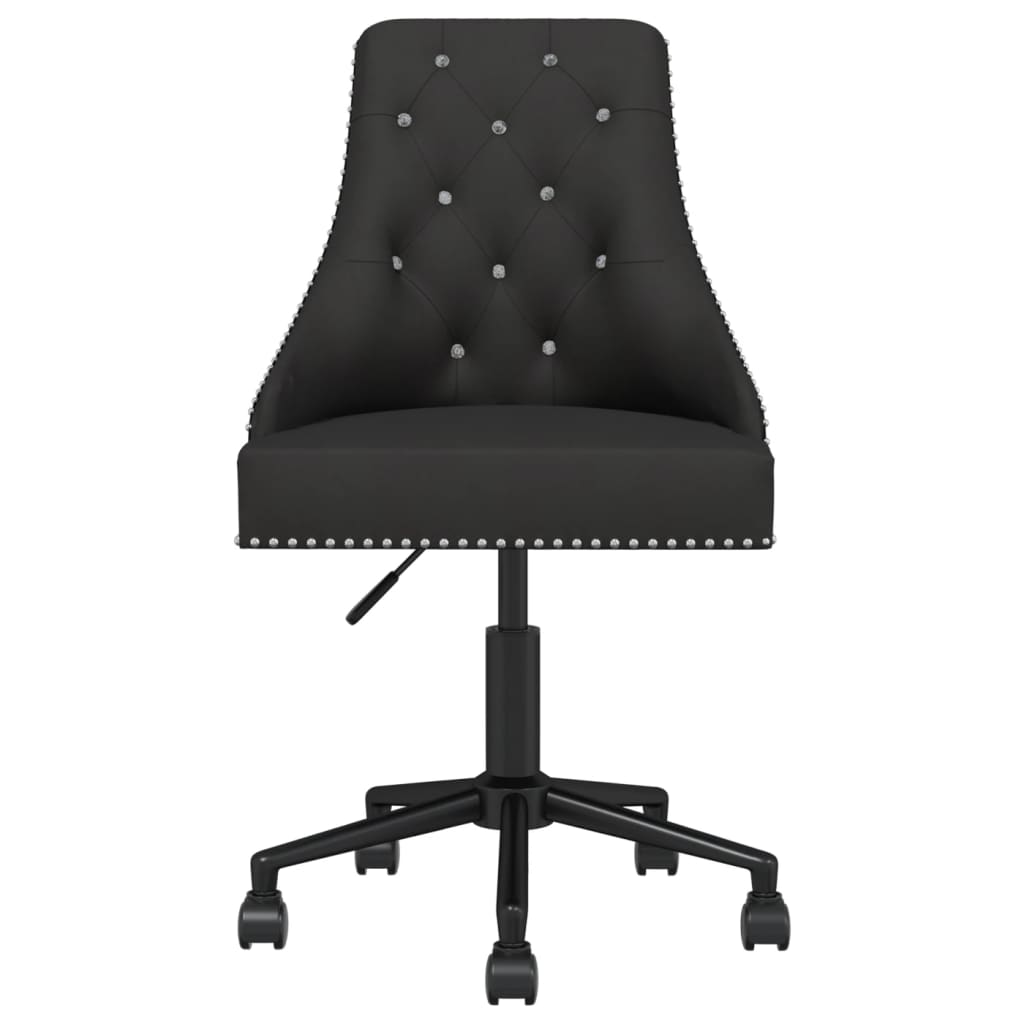 Swivel Office Chair Black Velvet