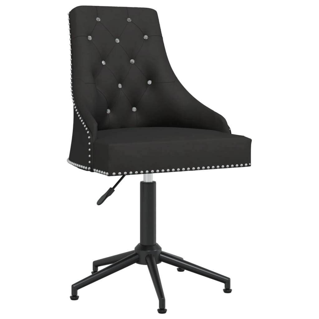 Swivel Office Chair Black Velvet