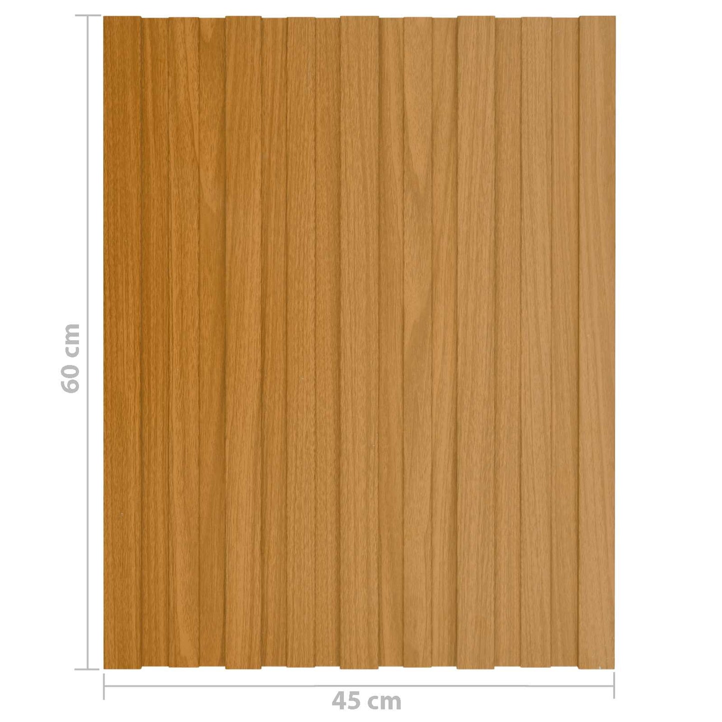 Roof Panel 12 pcs Natural 23.62 x 17.72 in Galvanised steel