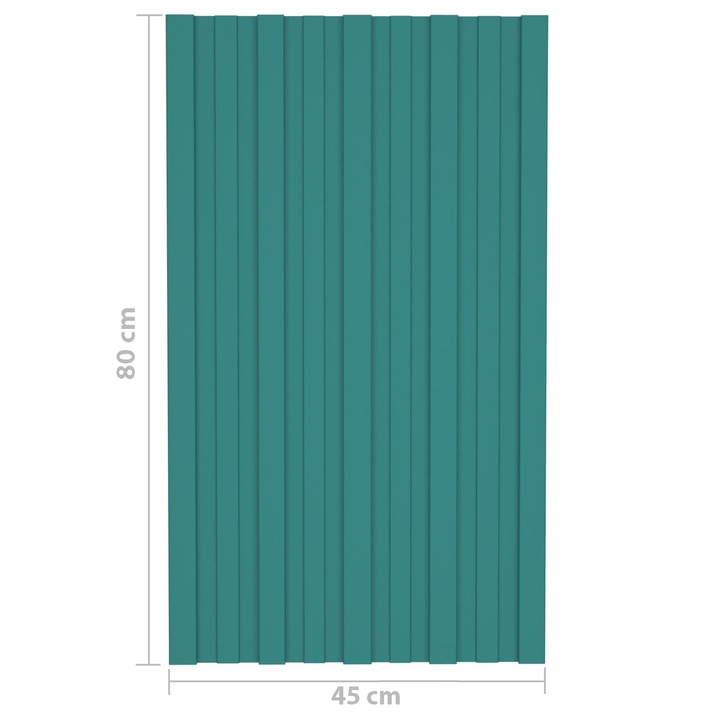 Roof Panel 36 pcs Green 31.50 x 17.72 in Galvanised steel