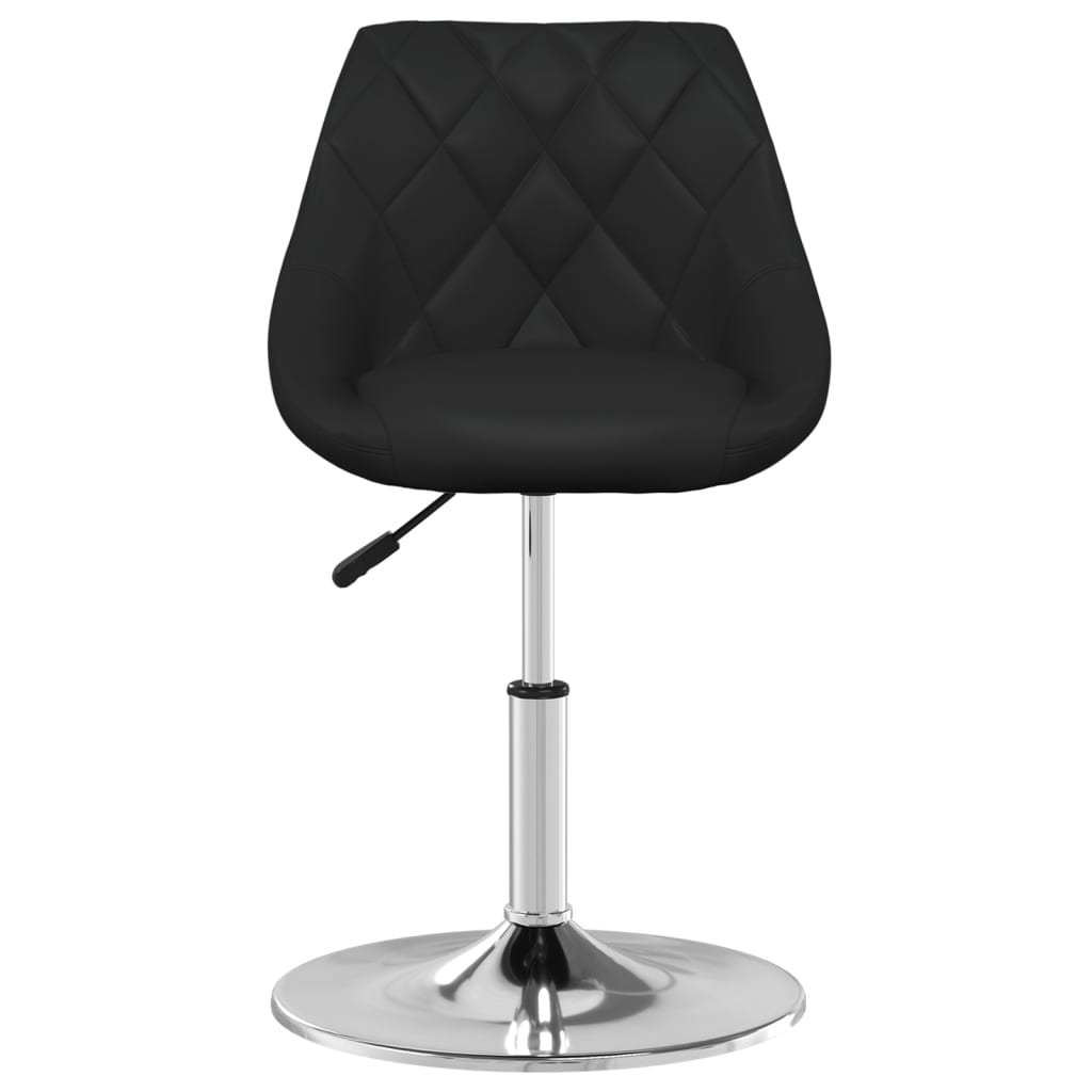 Bar Stool Black Faux leather, chromed steel