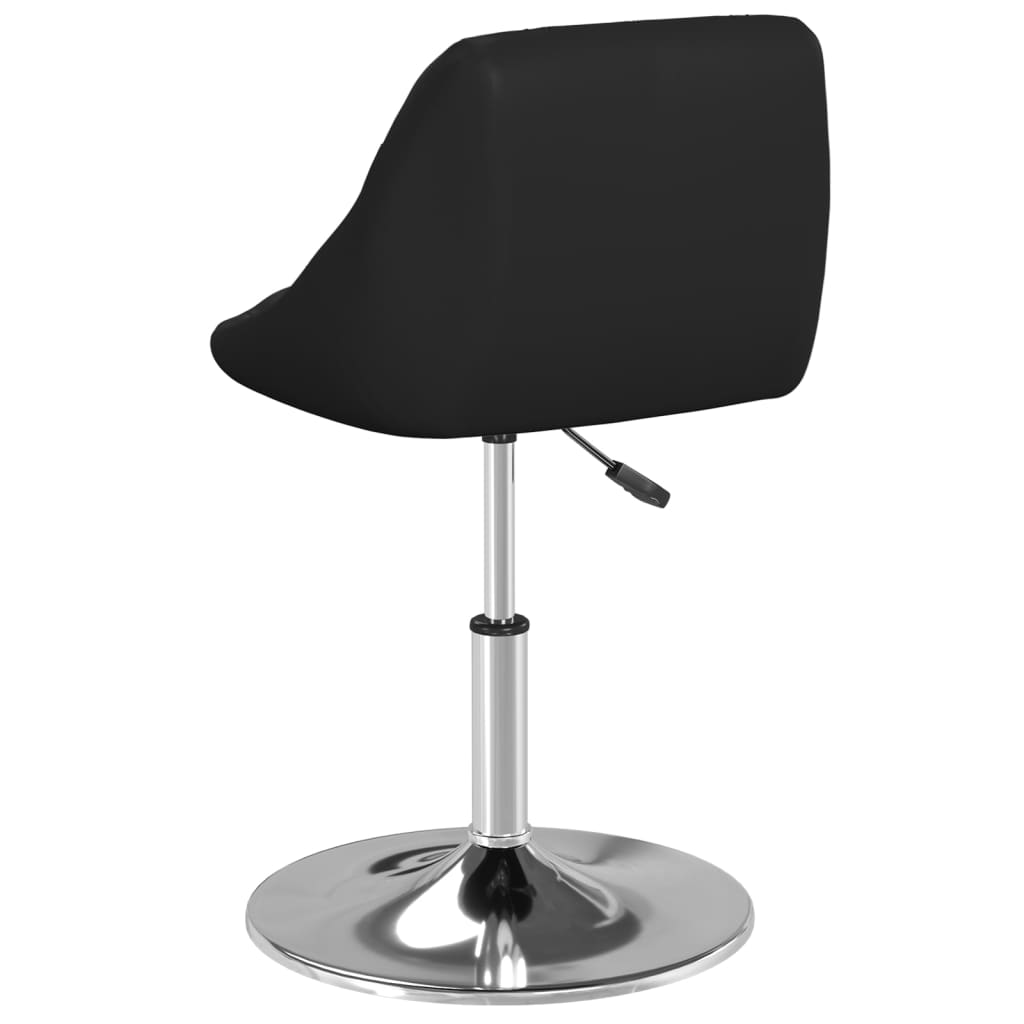 Bar Stool Black Faux leather, chromed steel