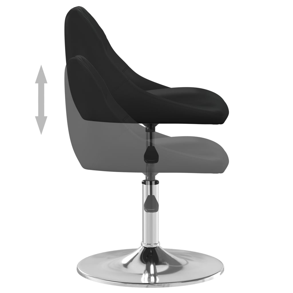 Bar Stool Black Faux leather, chromed steel