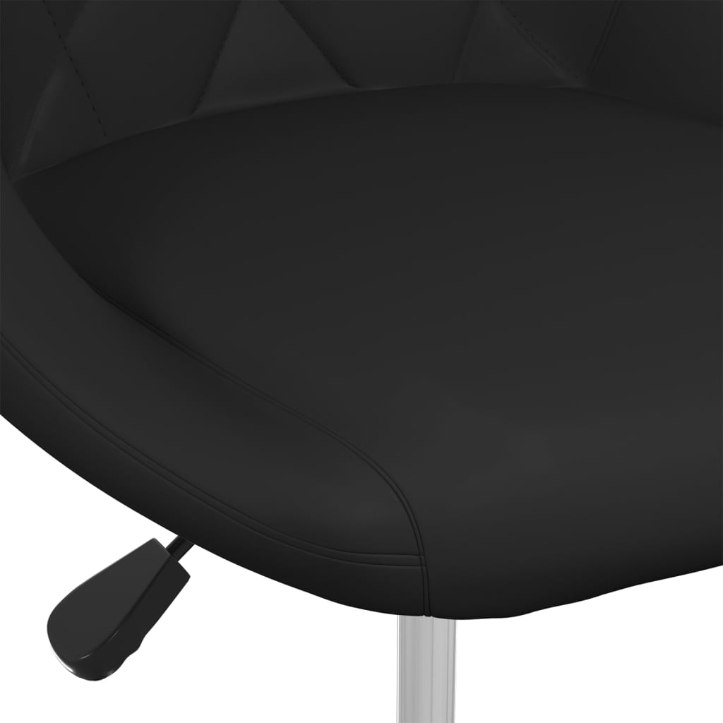 Bar Stool Black Faux leather, chromed steel
