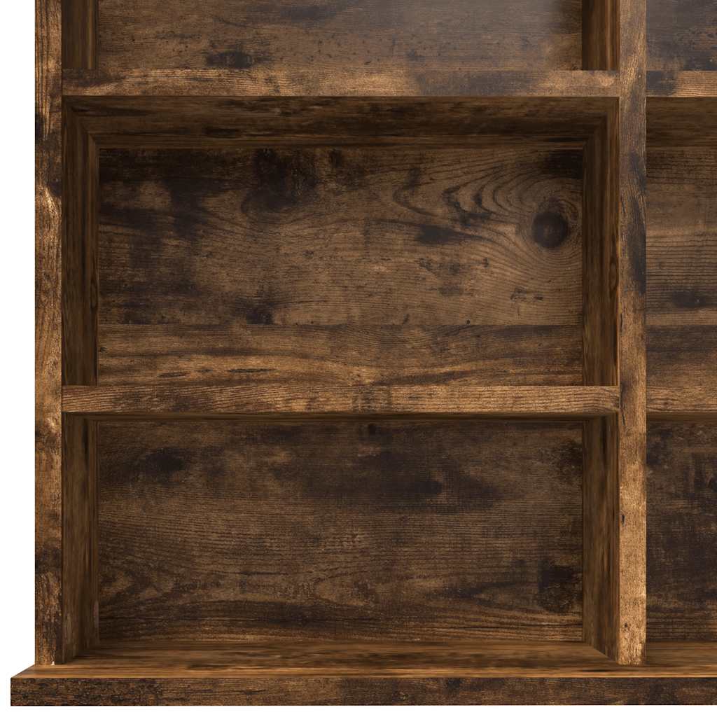 CD Cabinet Smoked Oak 40.2x9.1x69.9" Engineered Wood