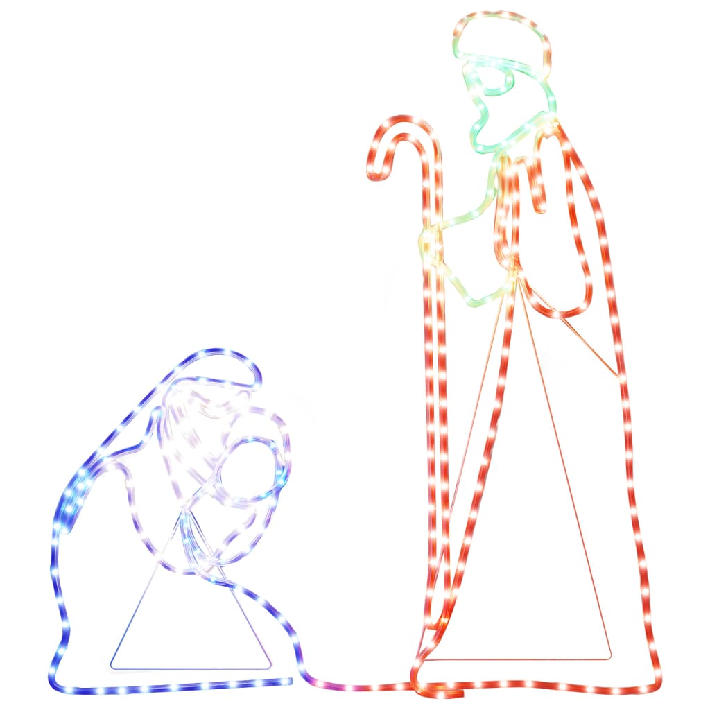 Christmas Mary And Joseph Figure Multicolour Steel, PVC Large