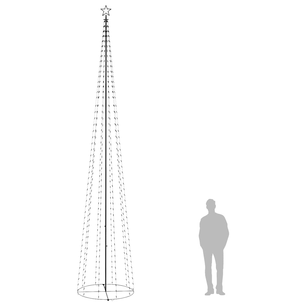 Christmas Cone Tree Cold White 732 LEDs 5x16 ft