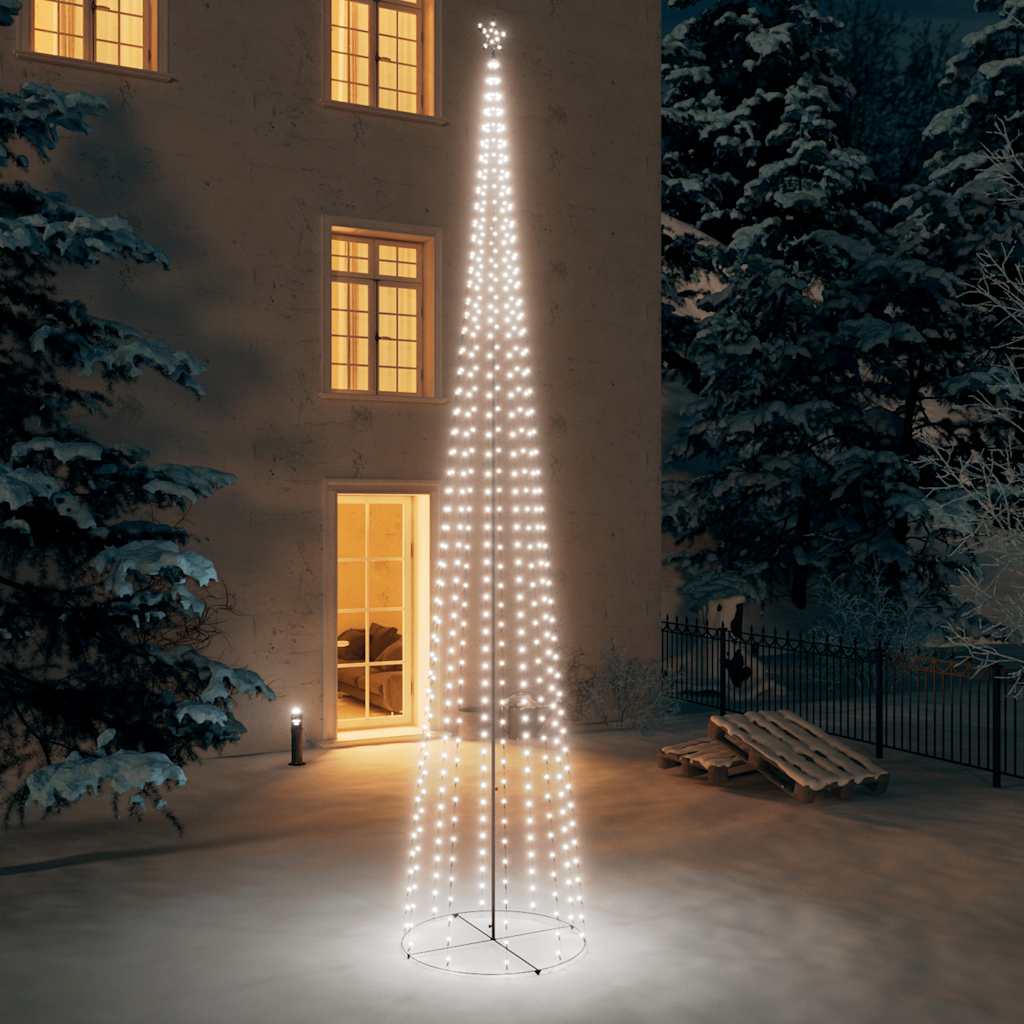 Christmas Cone Tree Cold White 732 LEDs 5x16 ft