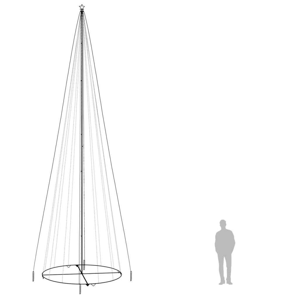 Christmas Cone Tree Cold White 1134 LEDs 8x26 ft