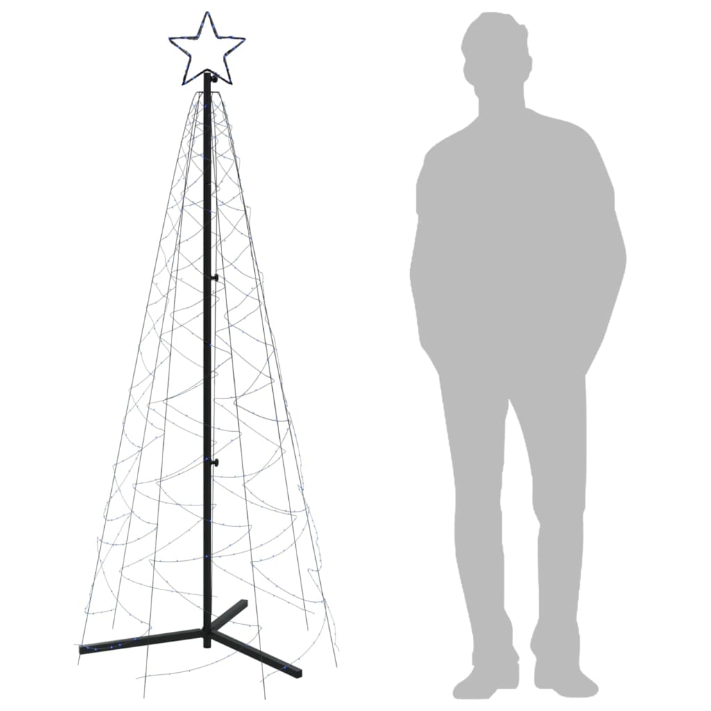 Christmas Cone Tree Blue Powder-coated steel 70.9 in