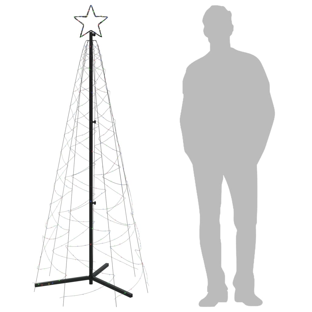 Christmas Cone Tree Colorful Powder-coated steel, copper, PVC