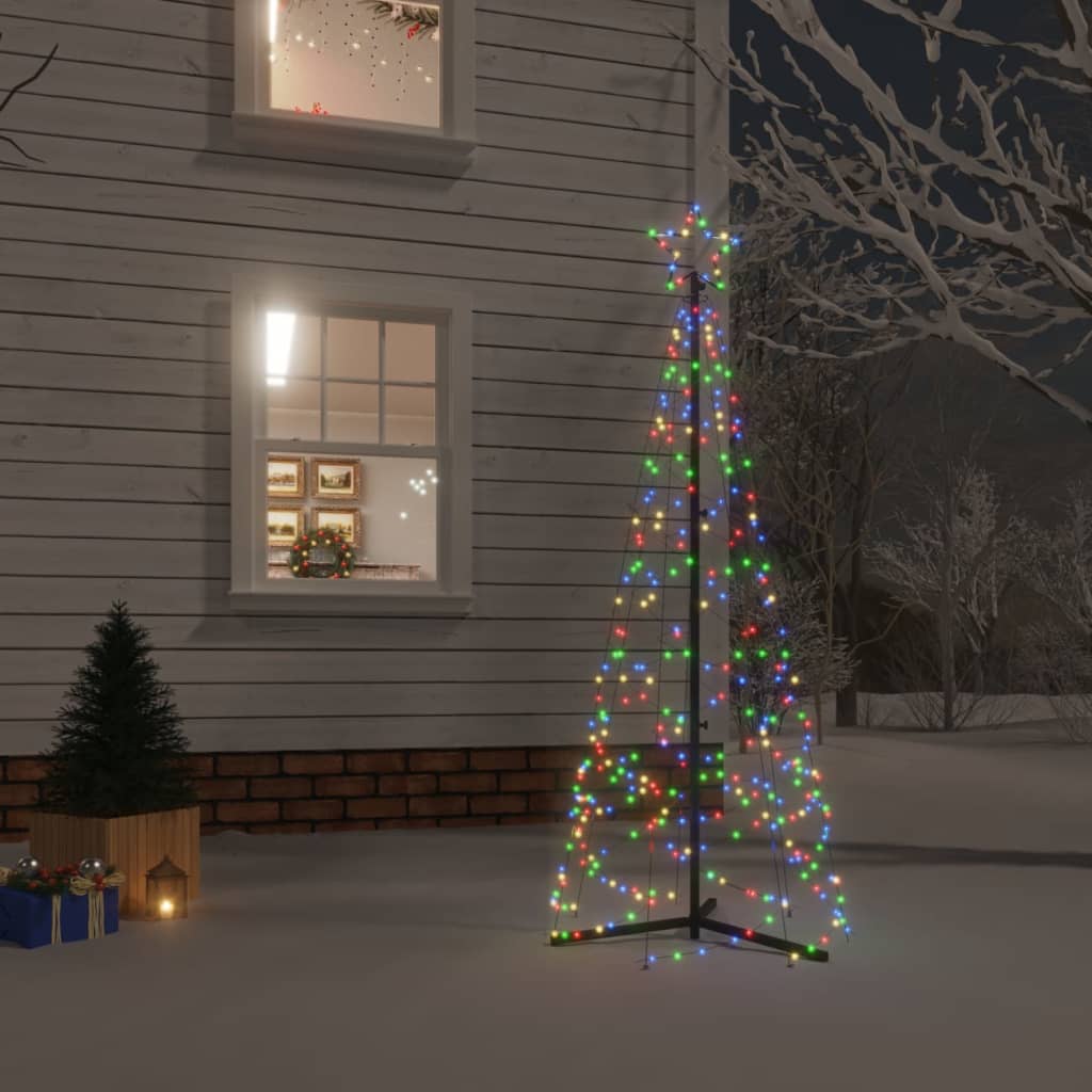Christmas Cone Tree Colorful Powder-coated steel, copper, PVC