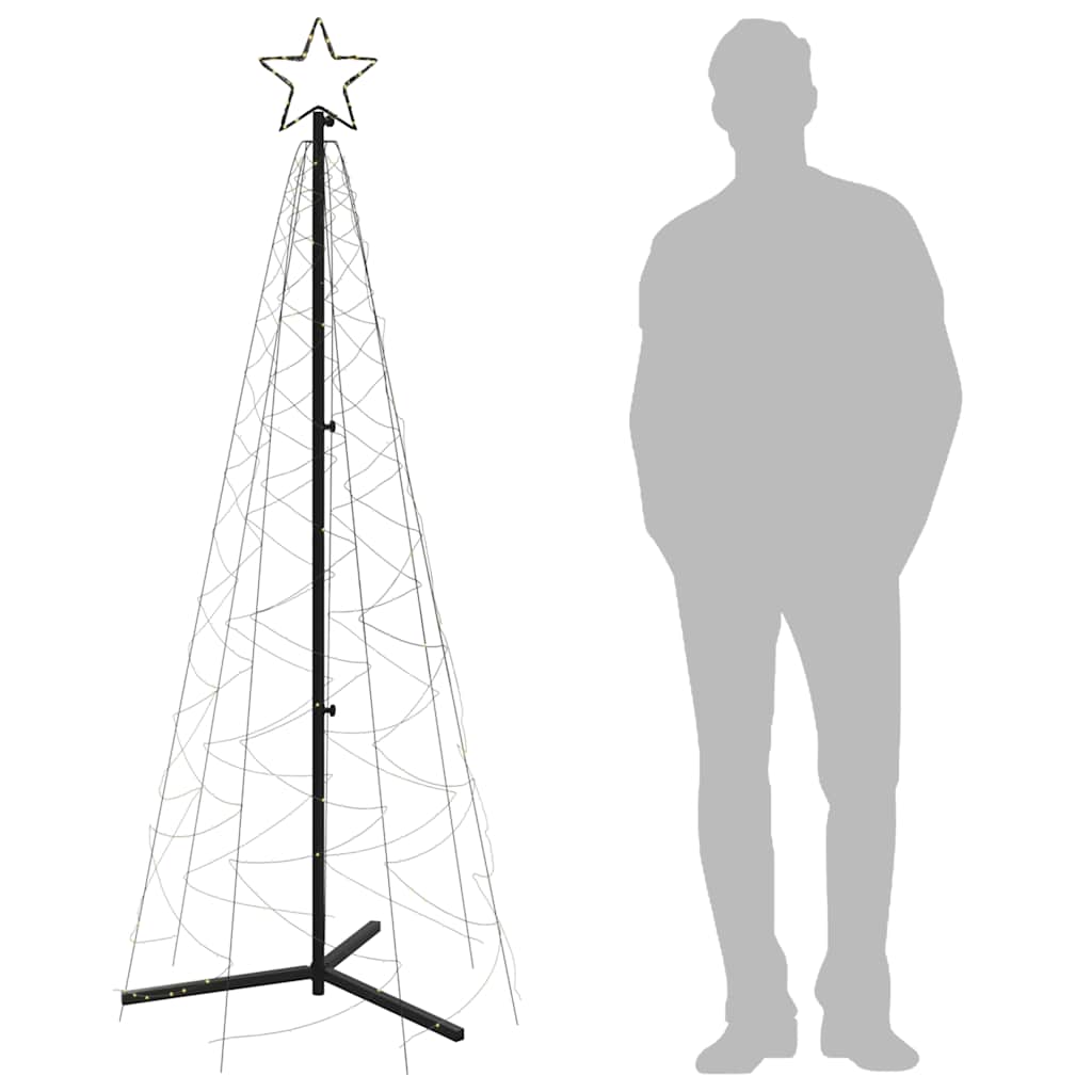 Christmas Cone Tree Warm white Powder-coated steel, copper, PVC