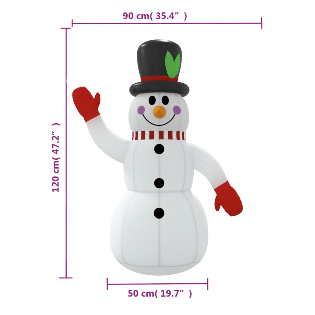 Inflatable Snowman Multicolor
