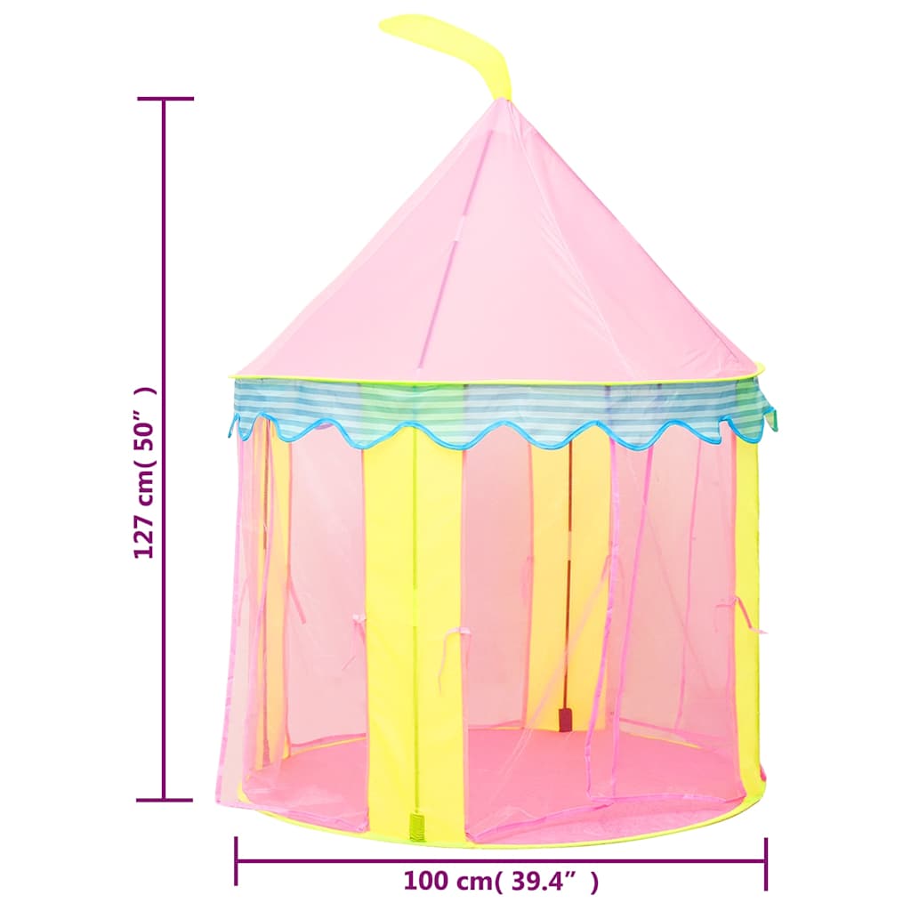 Play Tent Pink 170T polyester 39.4 x 39.4 x 50.0 in Portable