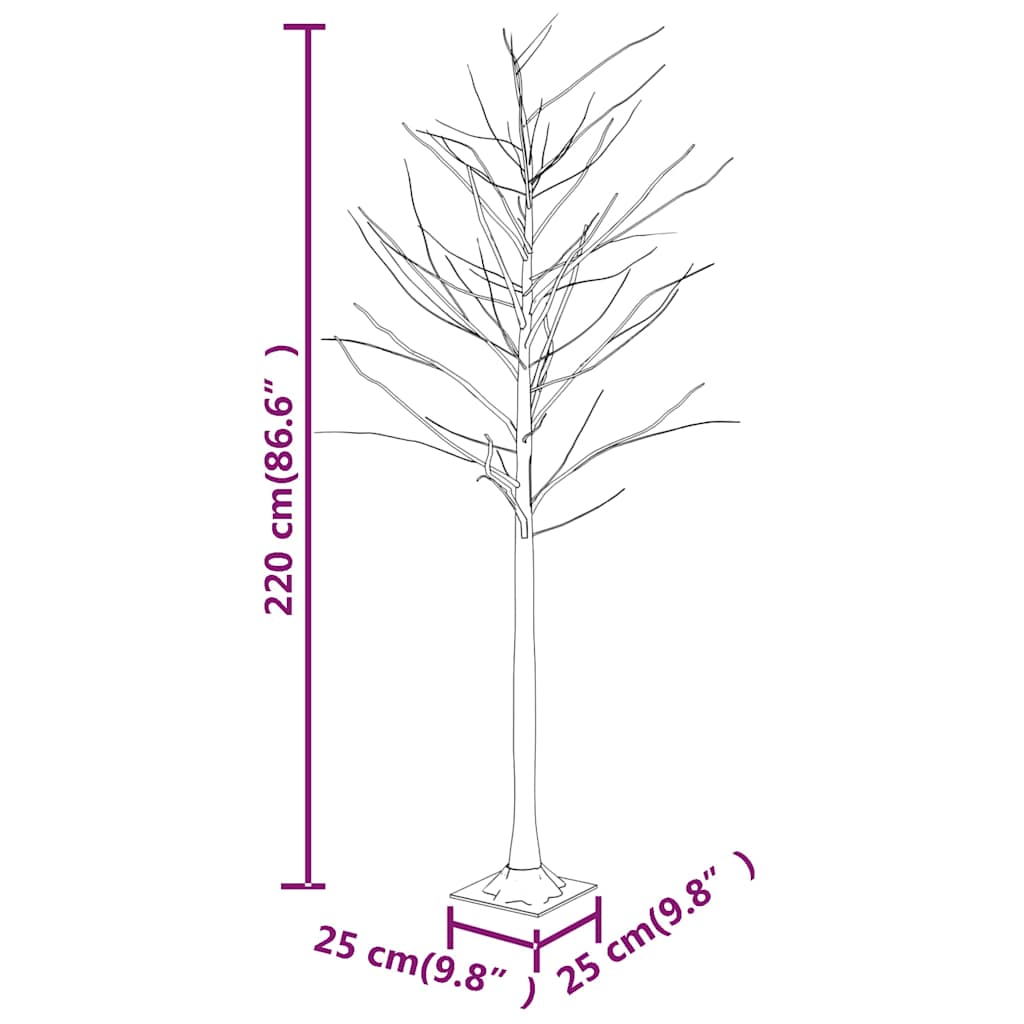 LED Tree Warm white Steel, Plastic 86.6 in LED Tree Other