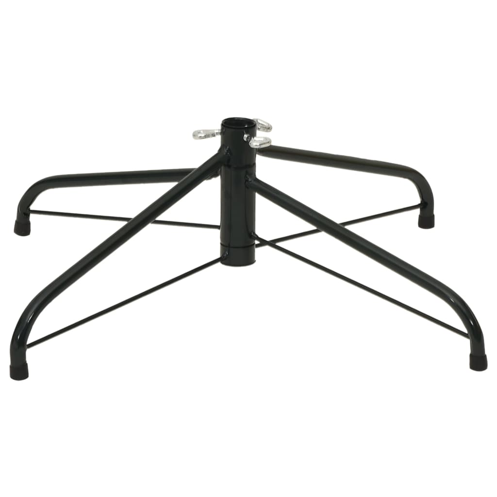 Christmas Tree Stand Black Steel 19.7x19.7x6.3 in Durable