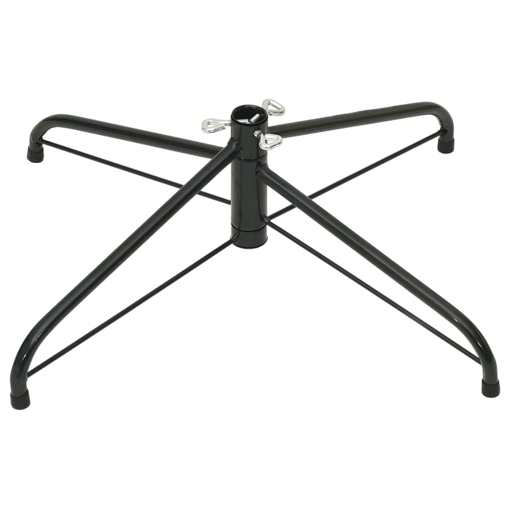 Christmas Tree Stand Black Steel 19.7x19.7x6.3 in Durable