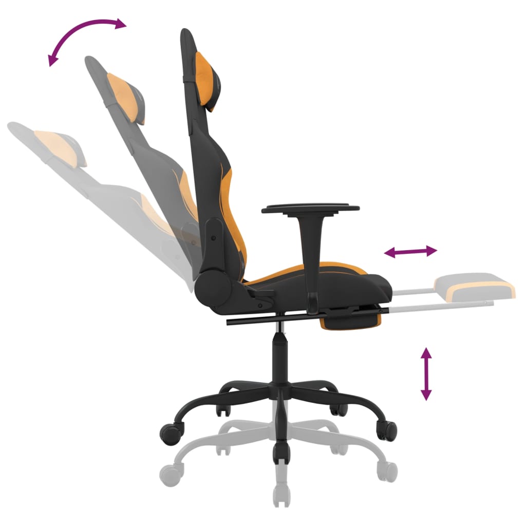Gaming Chair Black and Orange