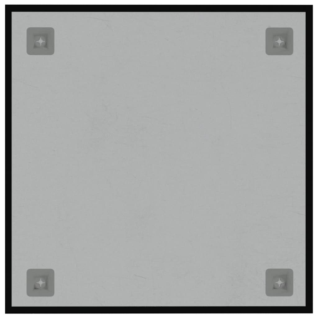 Wall-mounted Magnetic Board Black 15.7"x15.7" Tempered Glass
