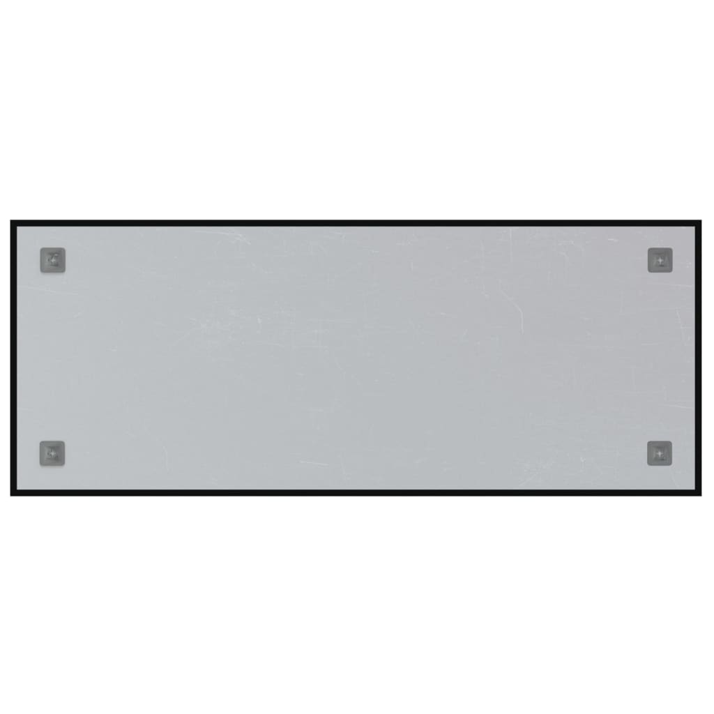 Wall-mounted Magnetic Board Black 39.4"x15.7" Tempered Glass