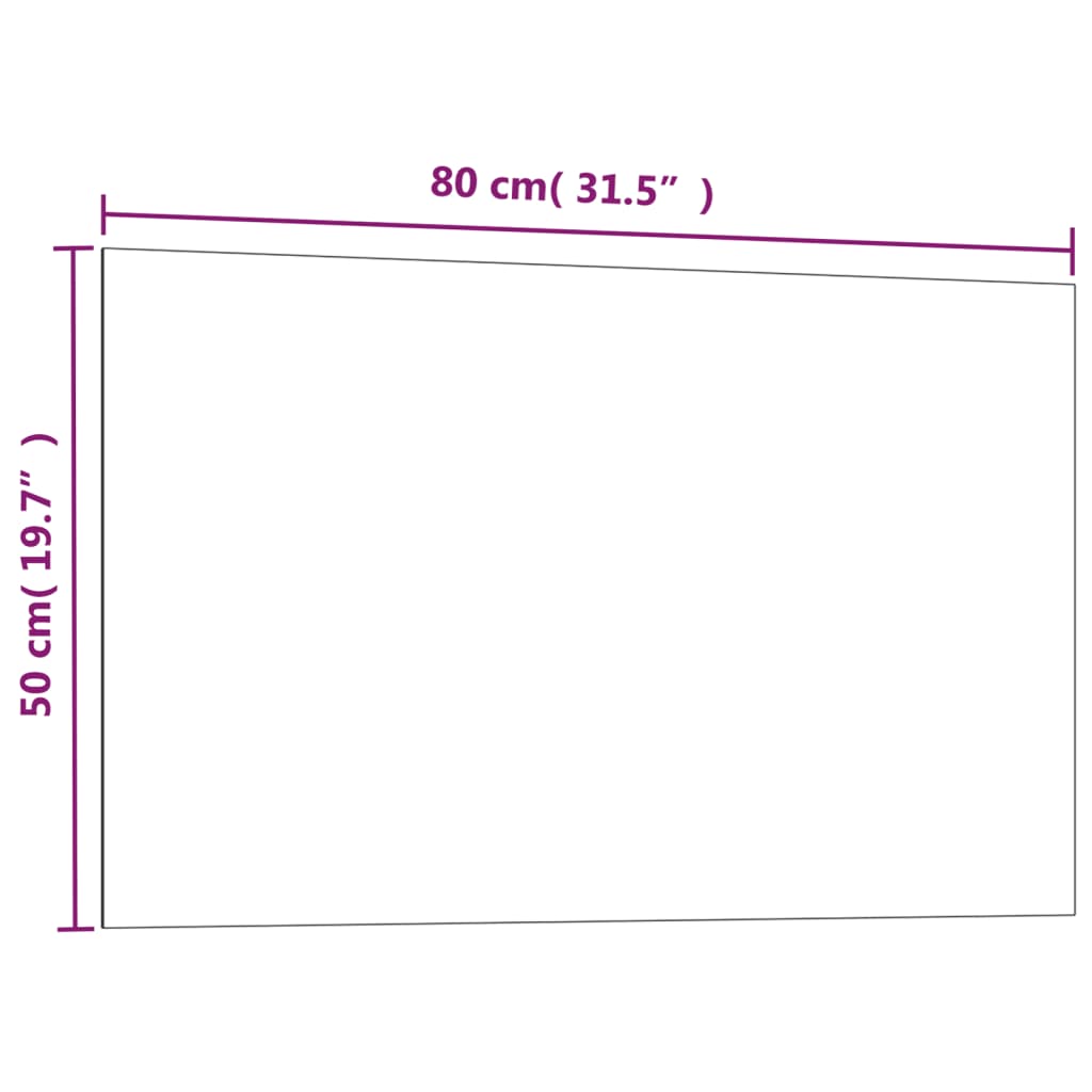 Wall-mounted Magnetic Board Black 31.5"x19.7" Tempered Glass