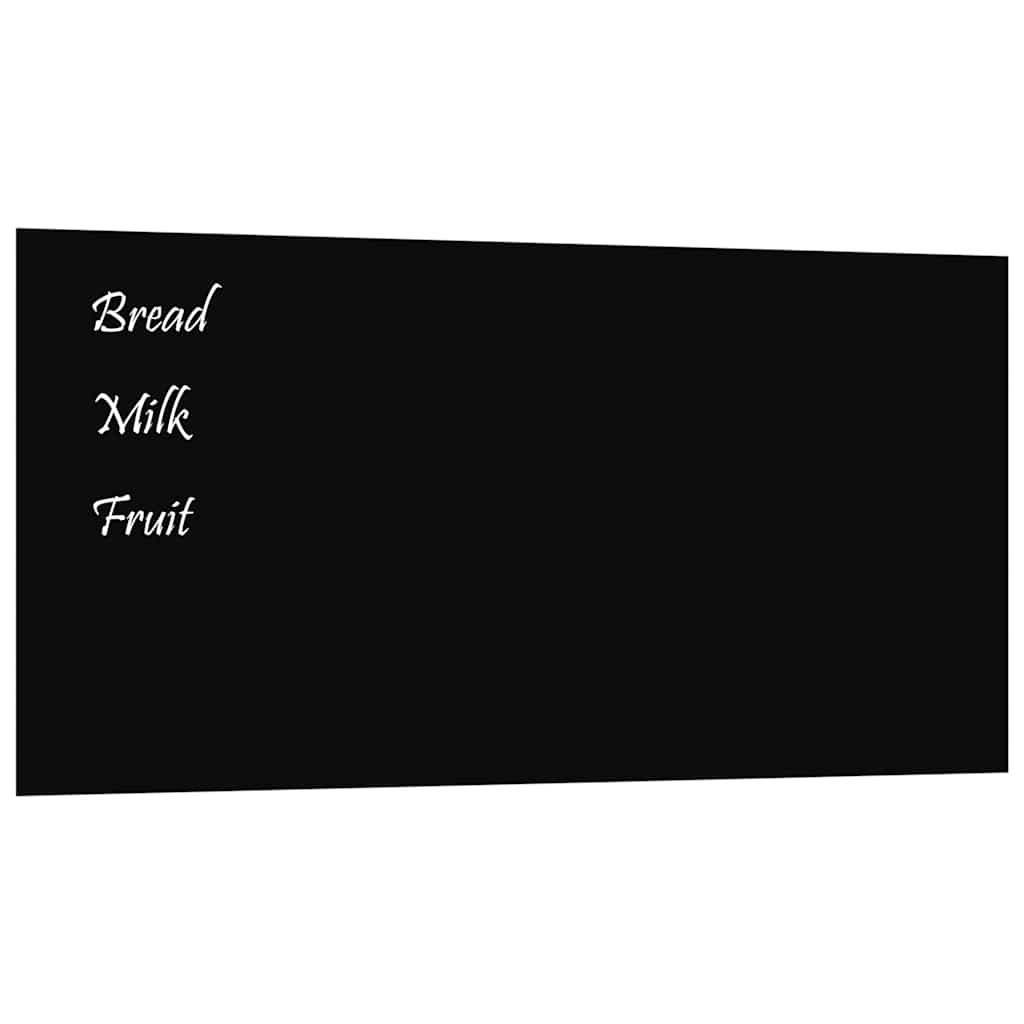 Wall-mounted Magnetic Board Black 39.4"x19.7" Tempered Glass