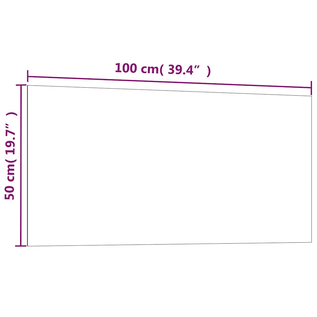 Wall-mounted Magnetic Board Black 39.4"x19.7" Tempered Glass