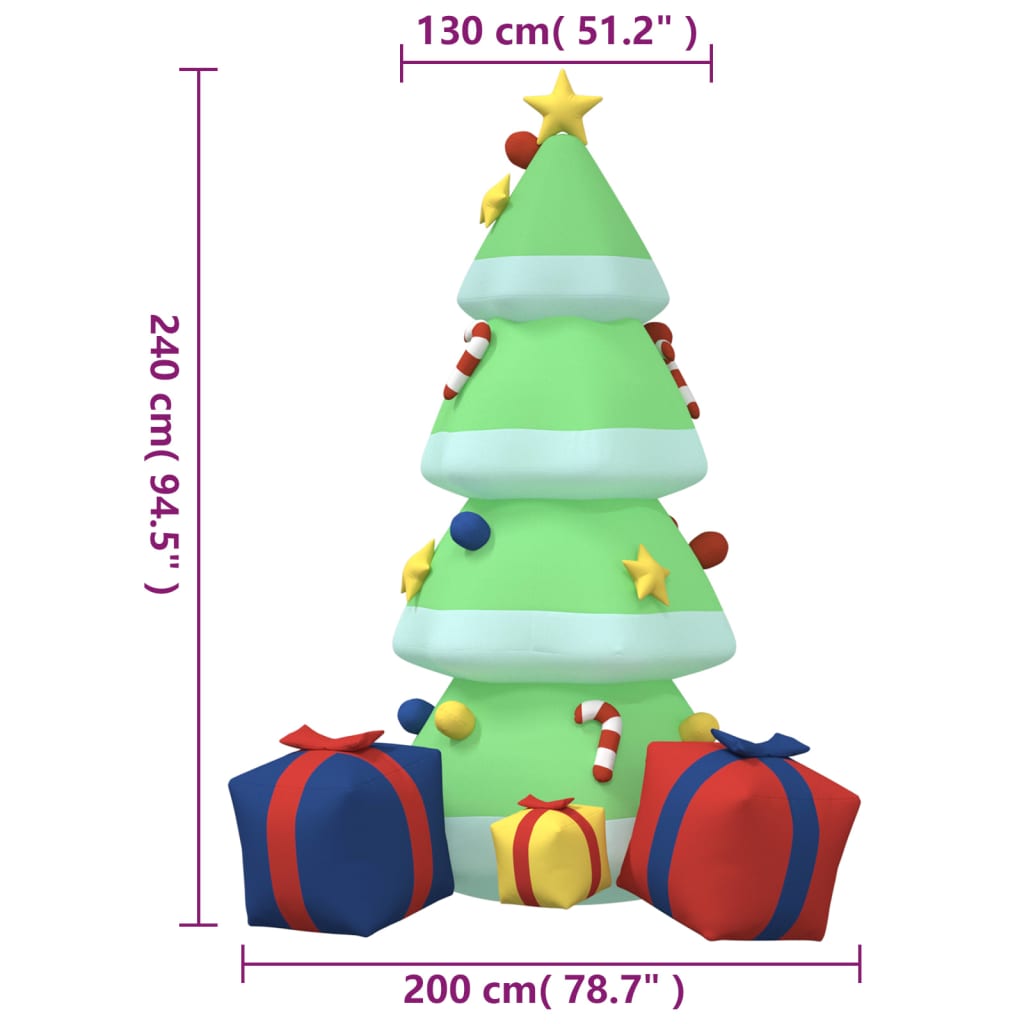 Inflatable Christmas Tree with LEDs 94.5