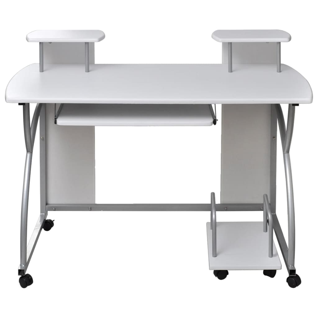 Computer Desk White Engineered wood, Powder-coated steel Medium
