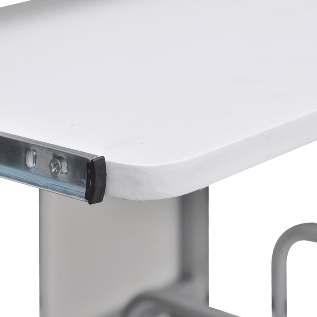 Computer Desk White Engineered wood, Powder-coated steel Medium