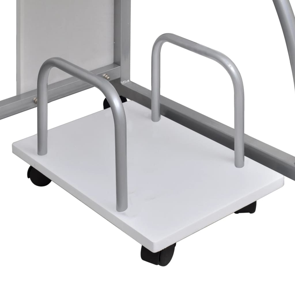 Computer Desk White Engineered wood, Powder-coated steel Medium
