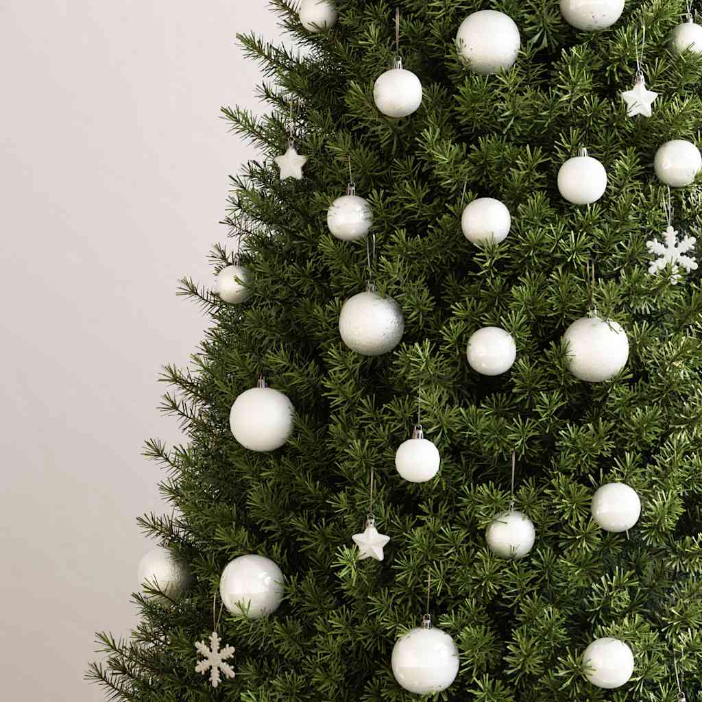 Christmas Bauble Set Set of 111 White Polystyrene (PS)